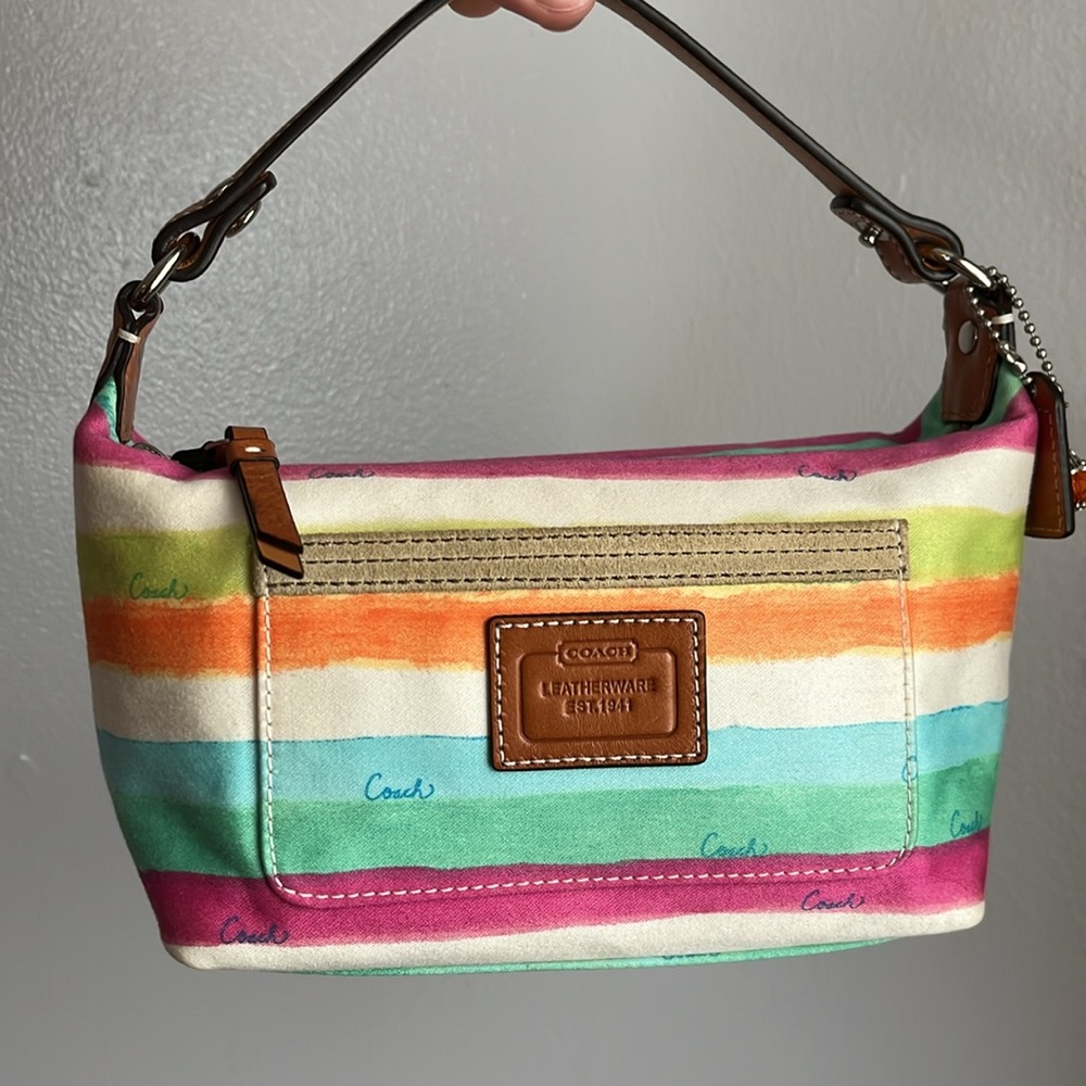 Coach Vibrant Striped Baguette - Picture 2 of 10
